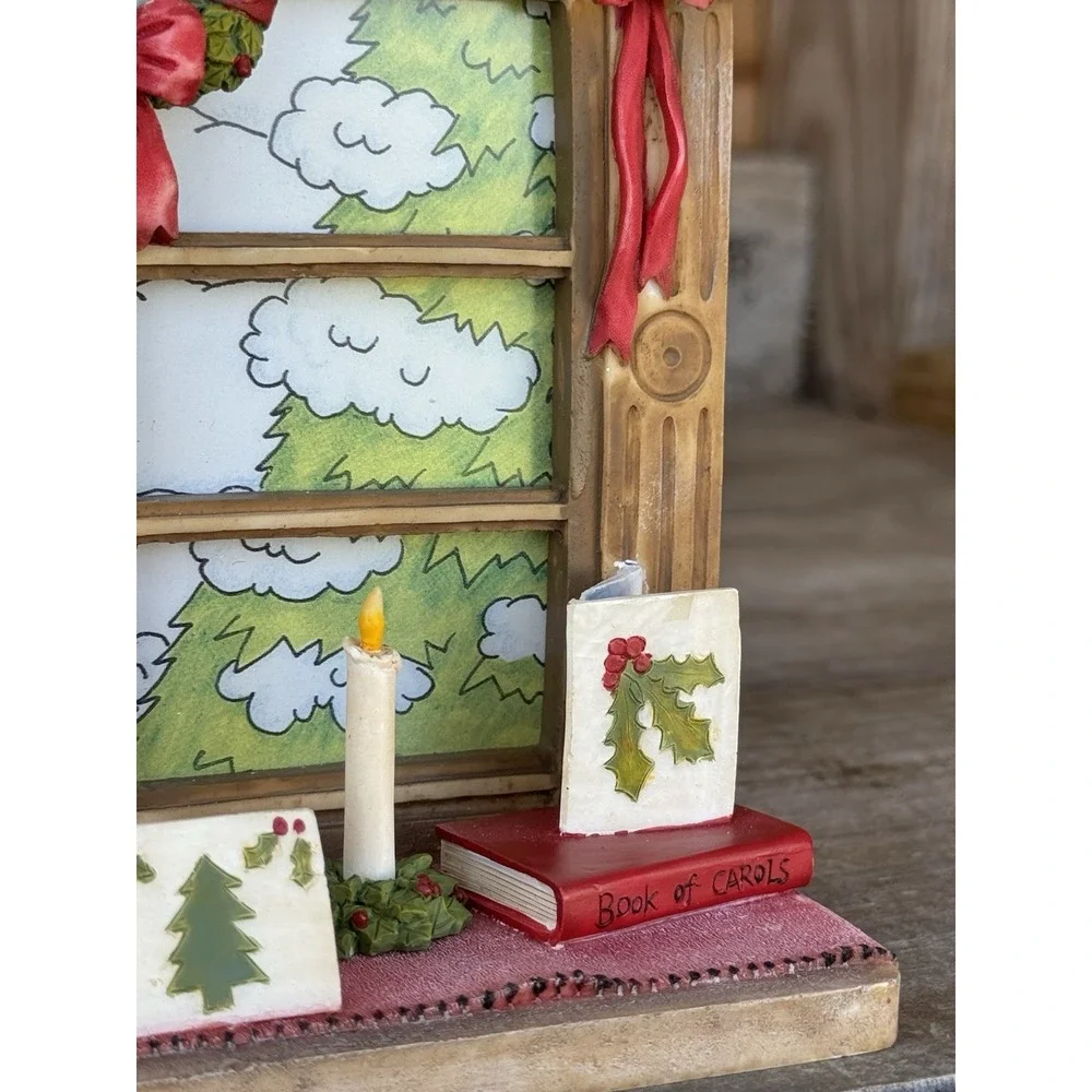 Windows our America candle holder tea‎ light vintage as is snowman Xmas decor